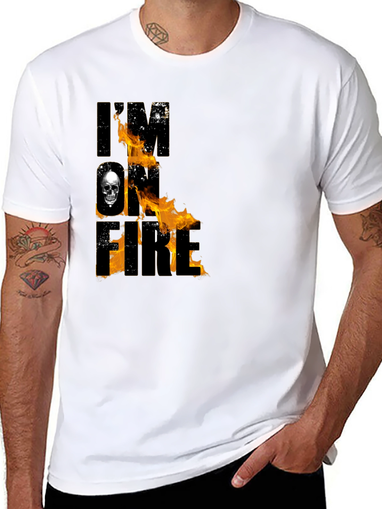Im On Fire Skull Graphic Tee