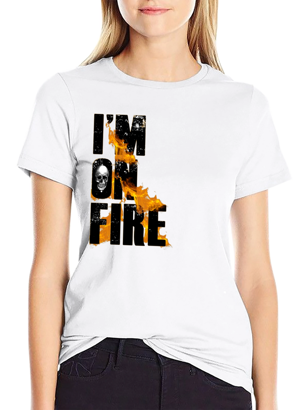 Im On Fire Skull Graphic Tee