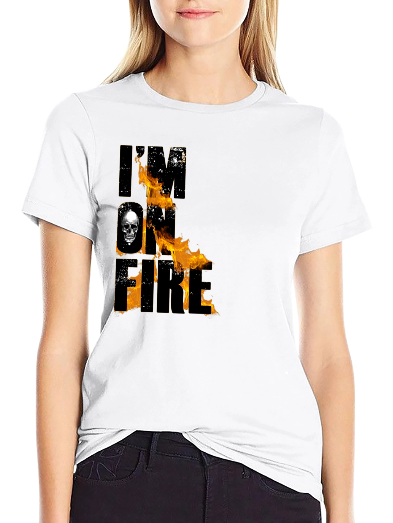 Im On Fire Skull Graphic Tee