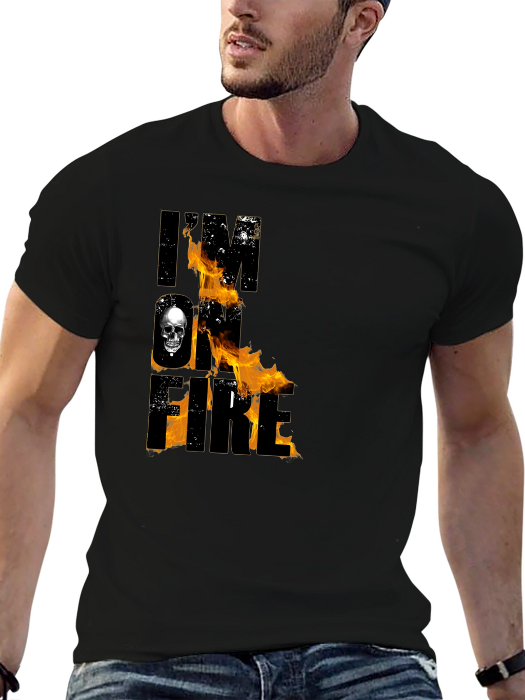 Im On Fire Skull Graphic Tee