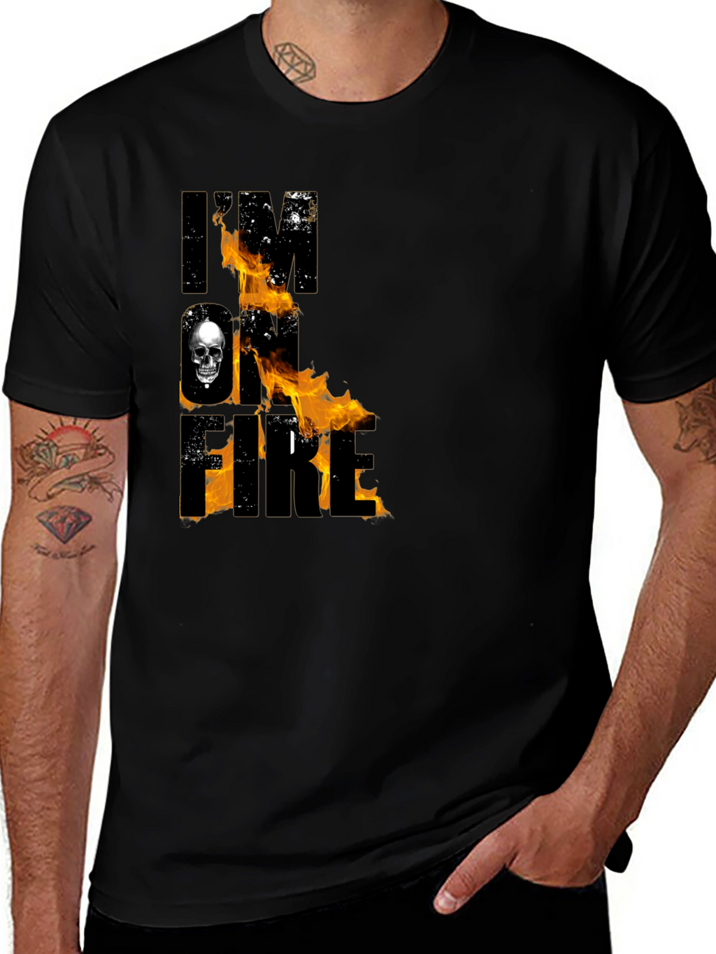 Im On Fire Skull Graphic Tee