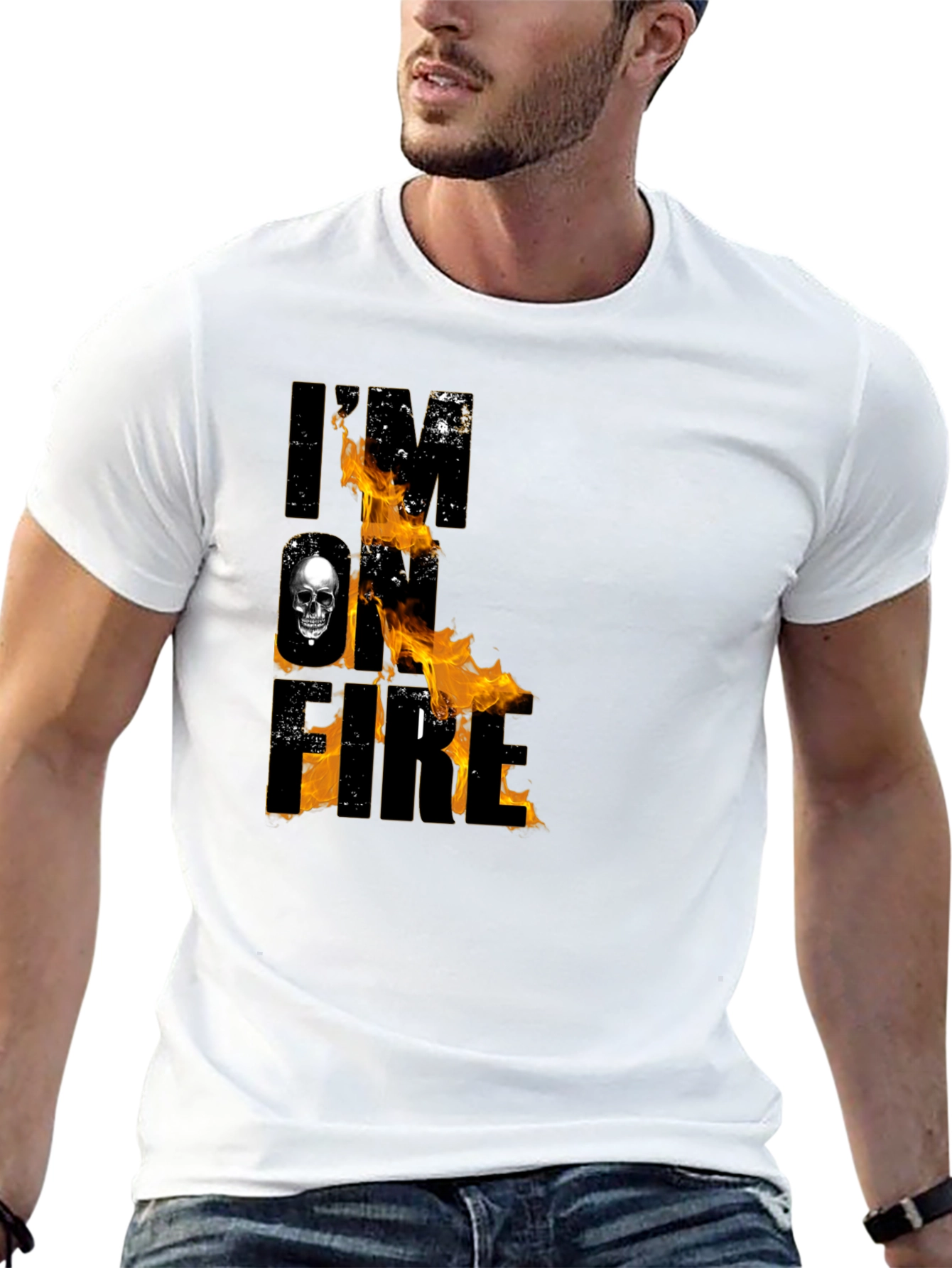Im On Fire Skull Graphic Tee
