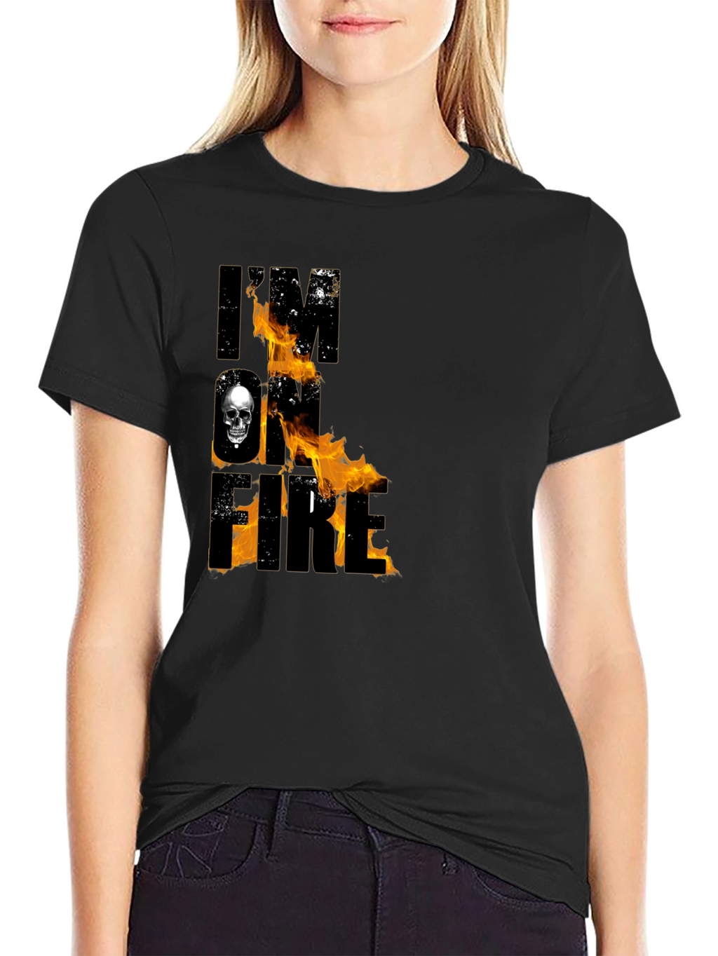Im On Fire Skull Graphic Tee