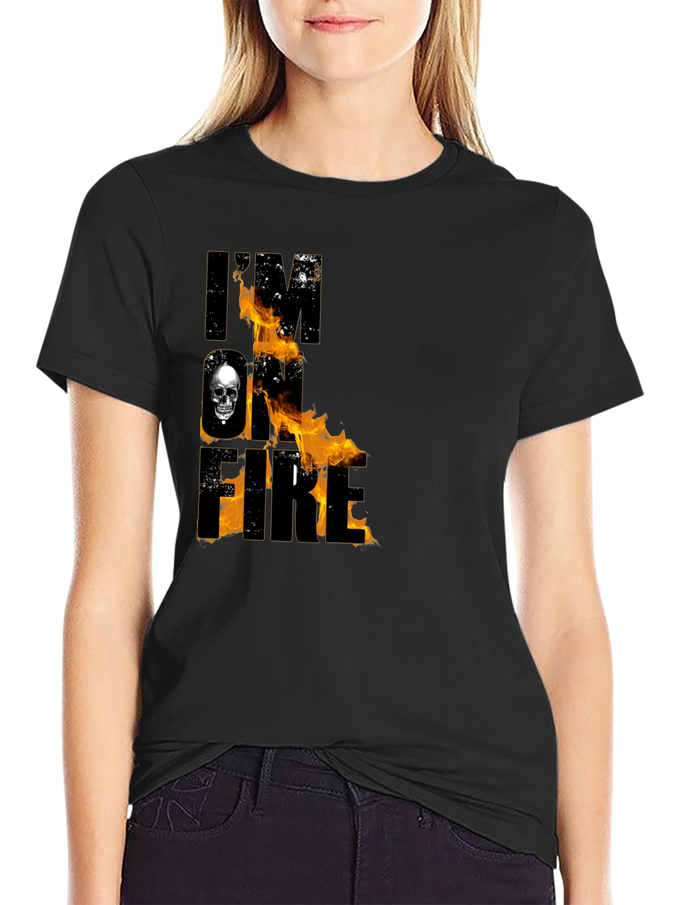 Im On Fire Skull Graphic Tee
