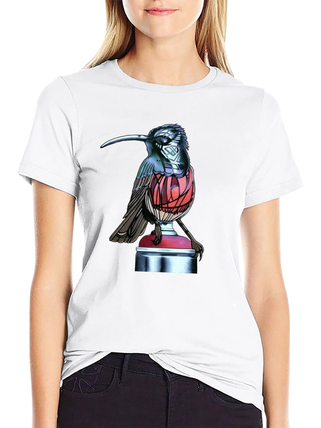 Hummingbird Spray Can Art T-Shirt