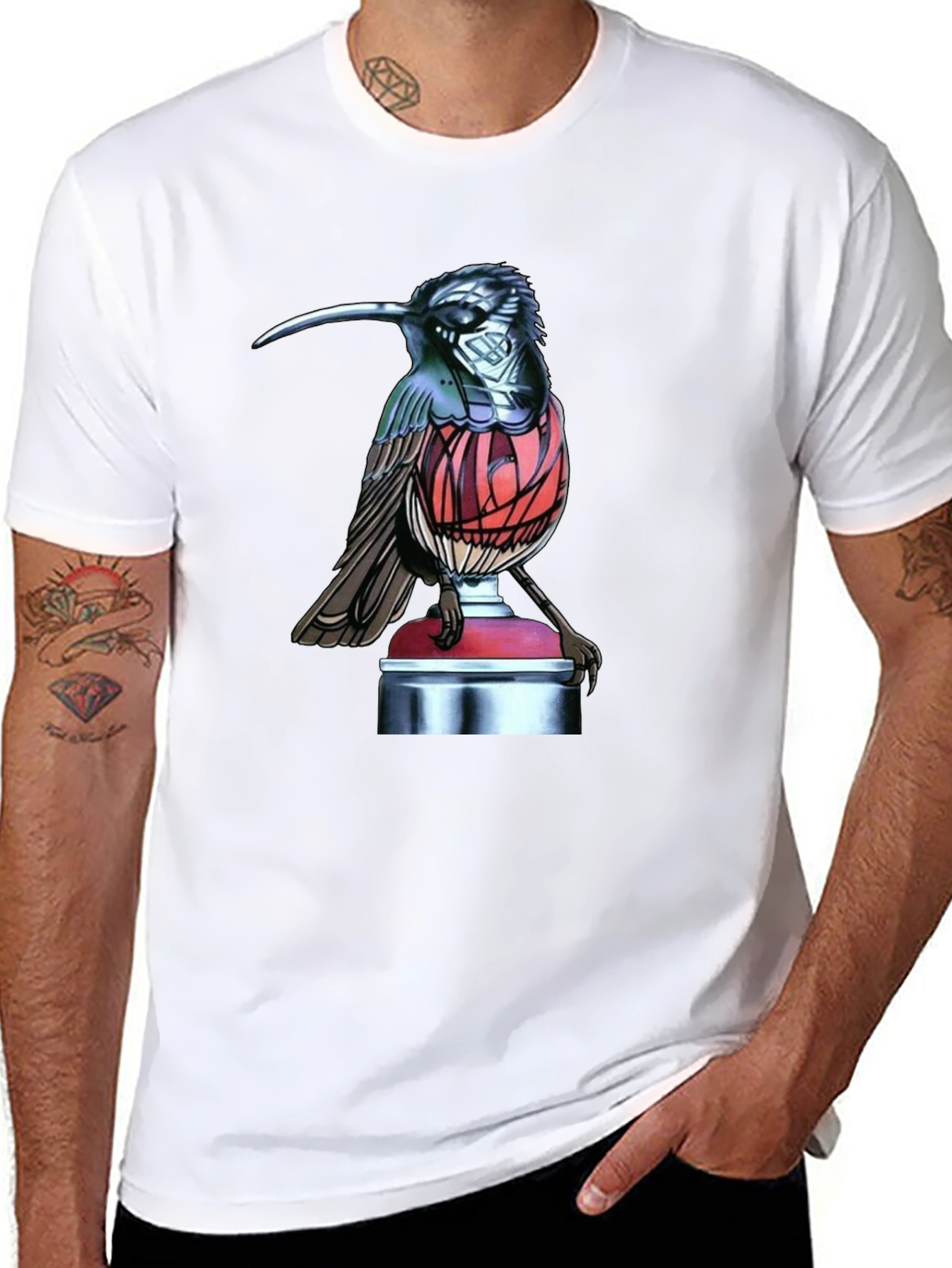 Hummingbird Spray Can Art T-Shirt