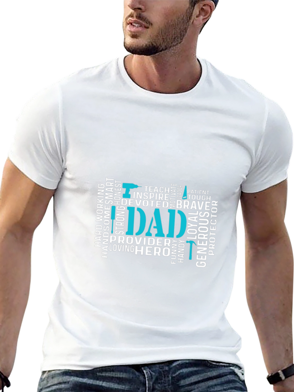Dad Word Art Graphic T-Shirt