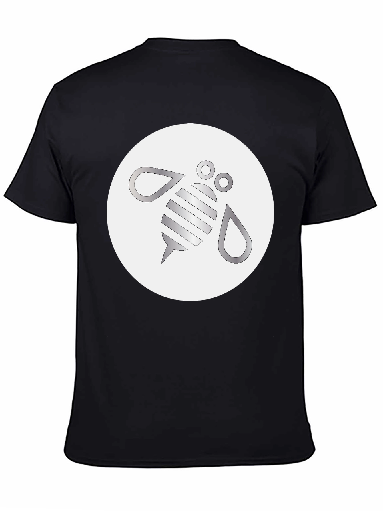 Modern Bee Graphic Black T-Shirt