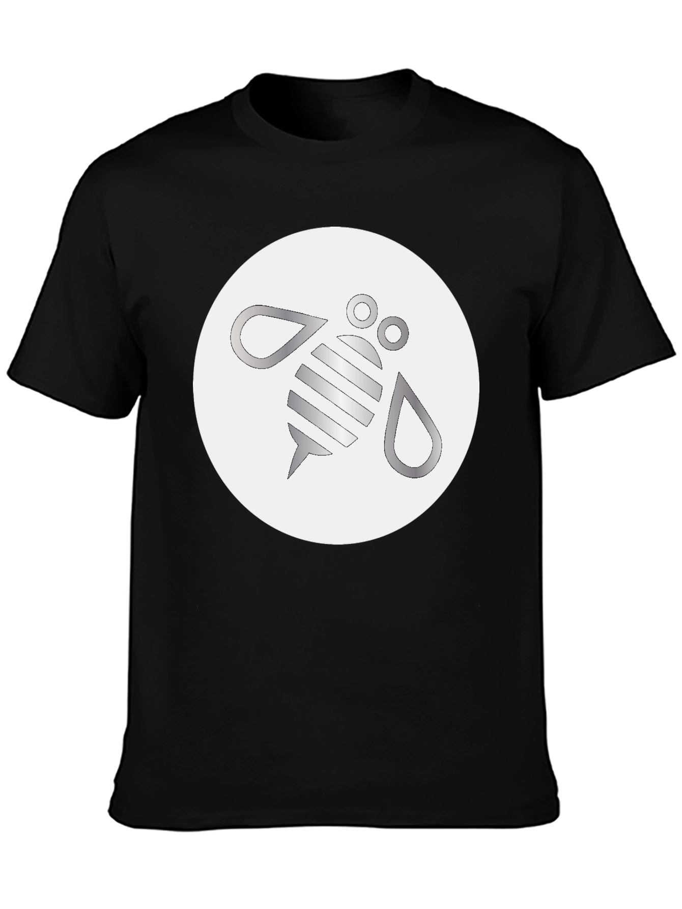 Modern Bee Graphic Black T-Shirt