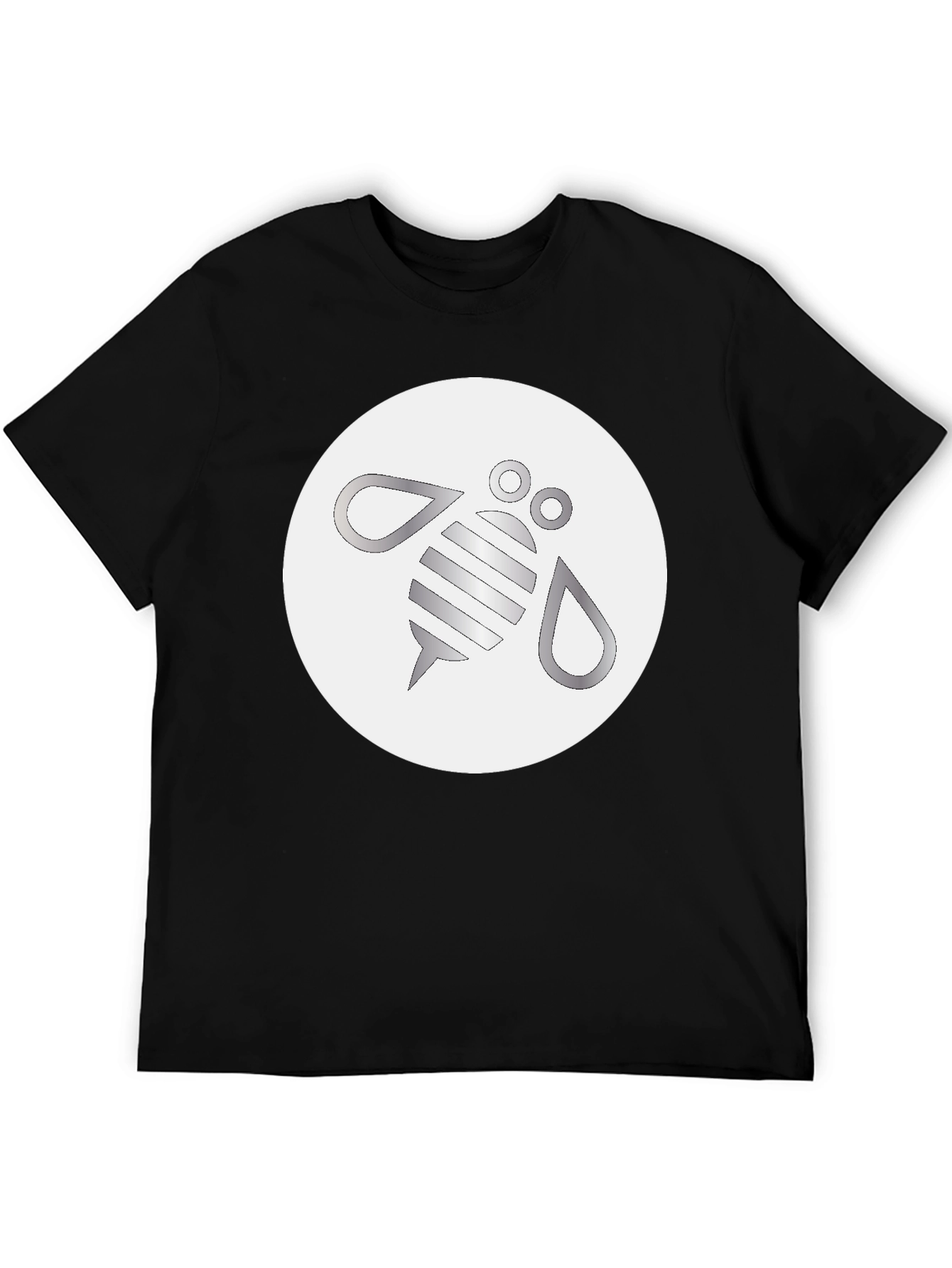 Modern Bee Graphic Black T-Shirt