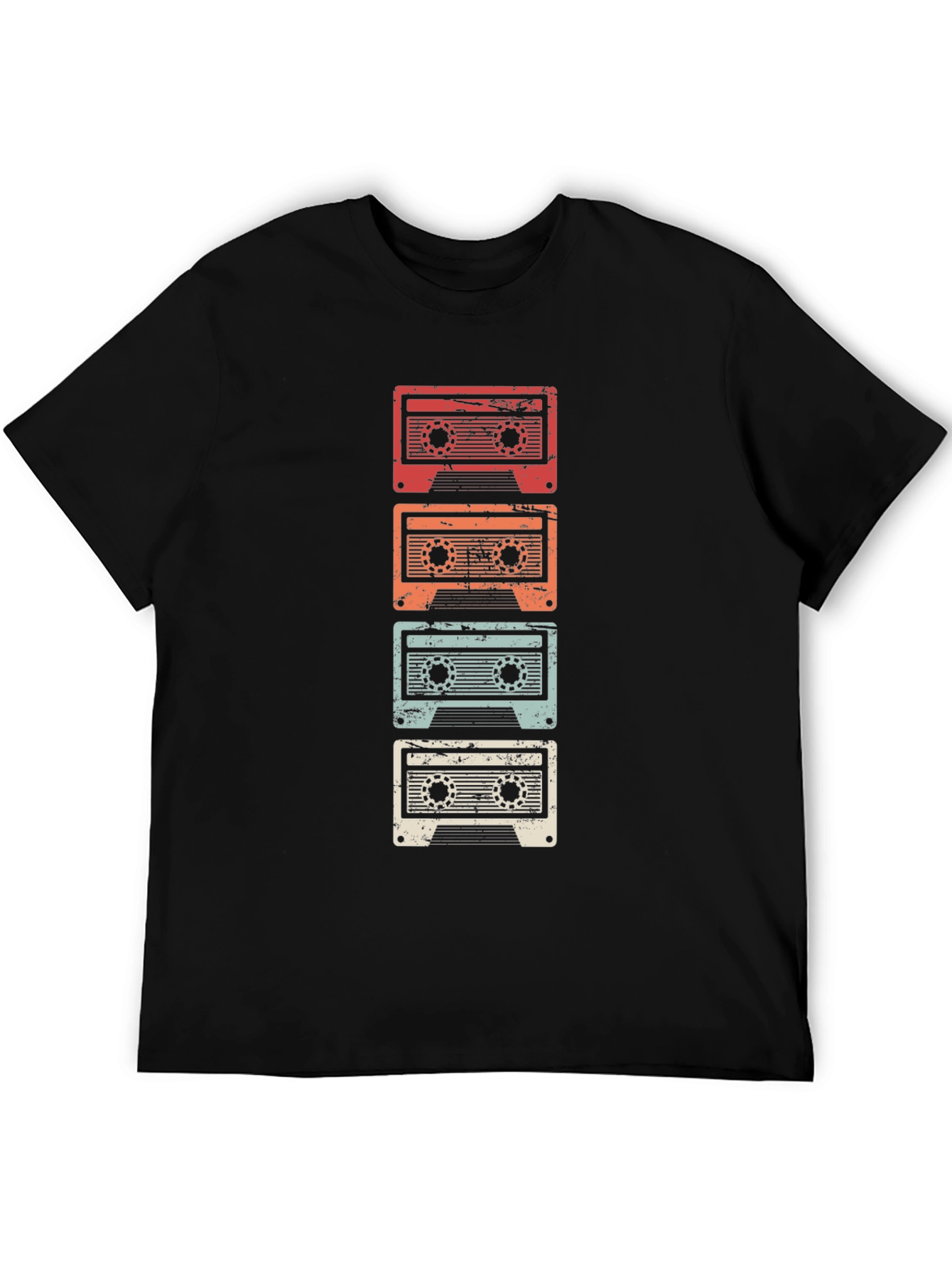 Retro Cassette Tapes Graphic Tee - Vintage Music Lover Shirt