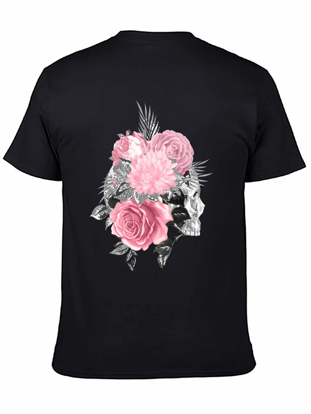 Skull and Roses Graphic T-Shirt