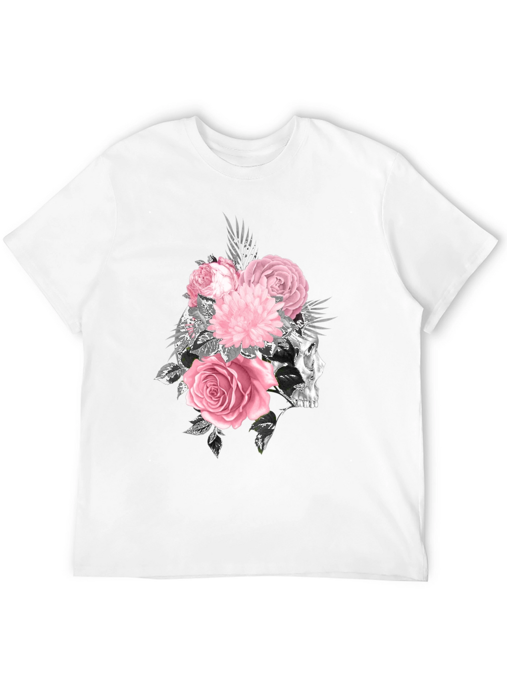 Skull and Roses Graphic T-Shirt