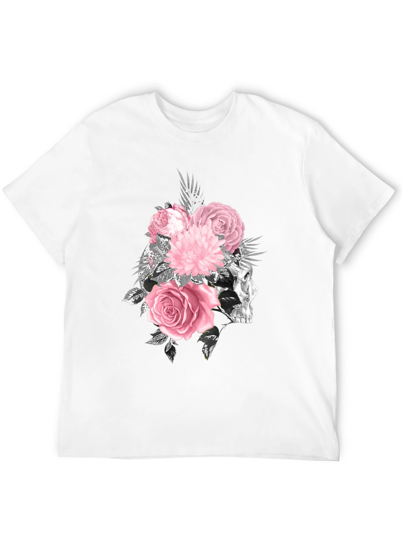 Skull and Roses Graphic T-Shirt