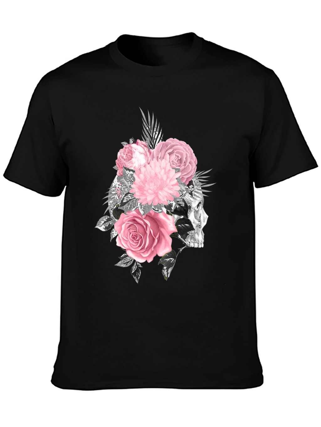 Skull and Roses Graphic T-Shirt