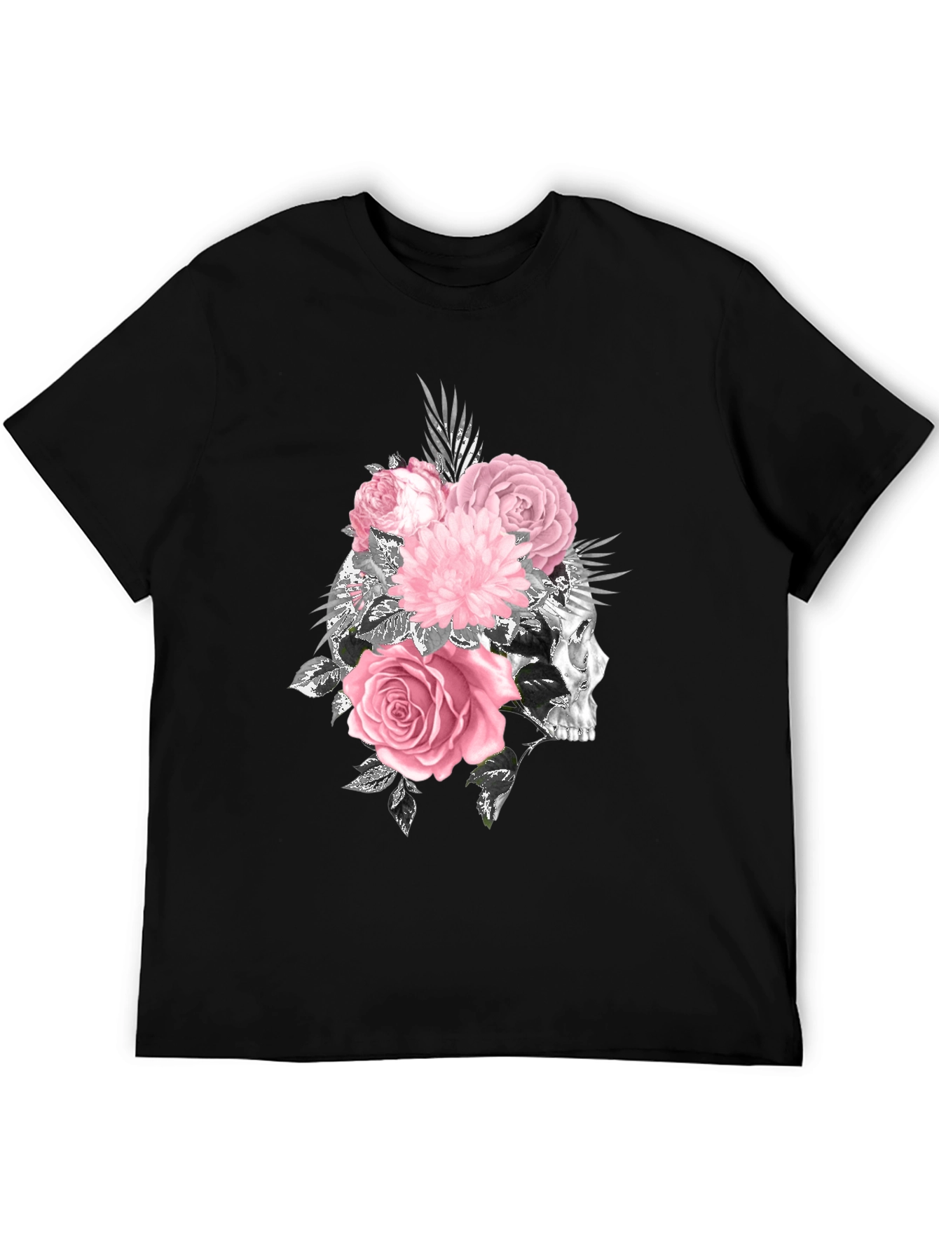 Skull and Roses Graphic T-Shirt