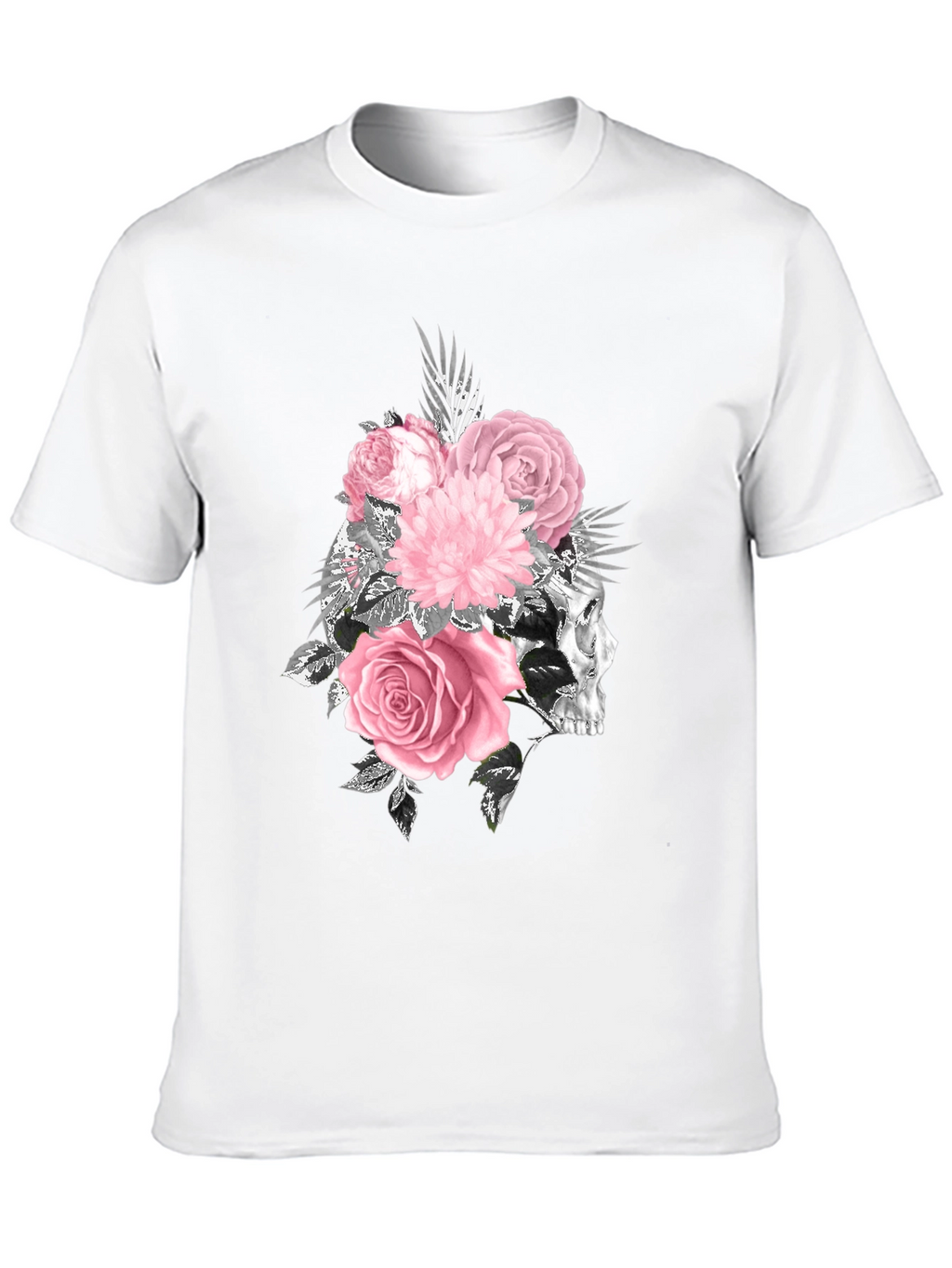 Skull and Roses Graphic T-Shirt