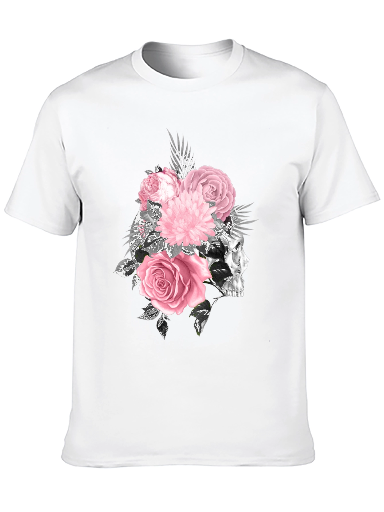 Skull and Roses Graphic T-Shirt