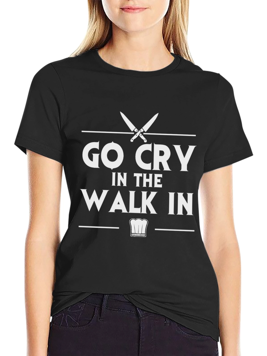 Go Cry in the Walk In Black T-Shirt