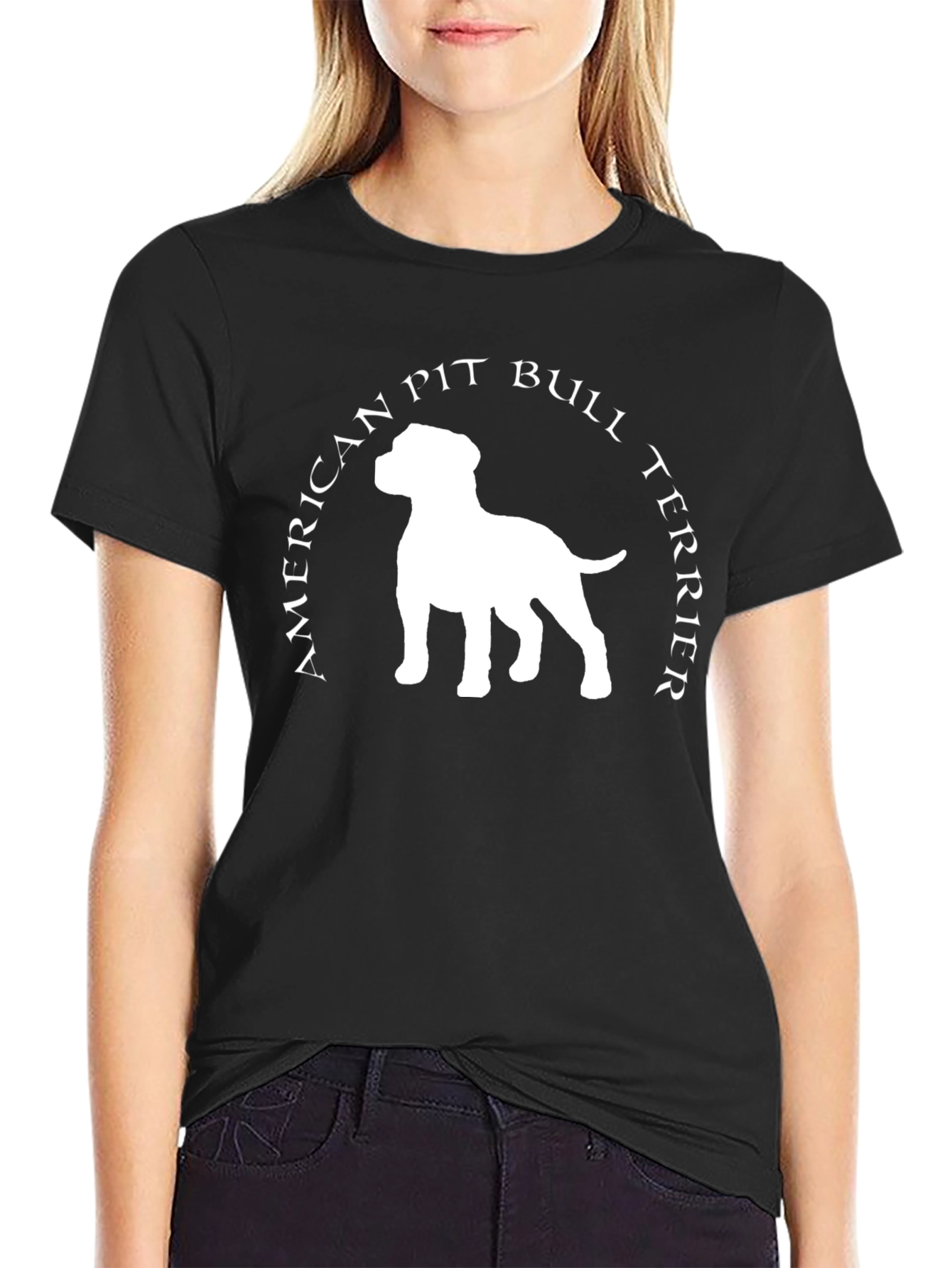 American Pit Bull Terrier Graphic T-Shirt - Black
