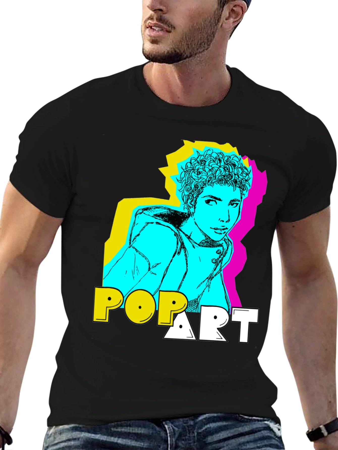 Pop Art Style Graphic T-Shirt