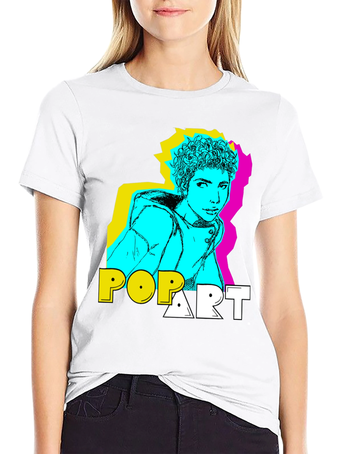 Pop Art Style Graphic T-Shirt
