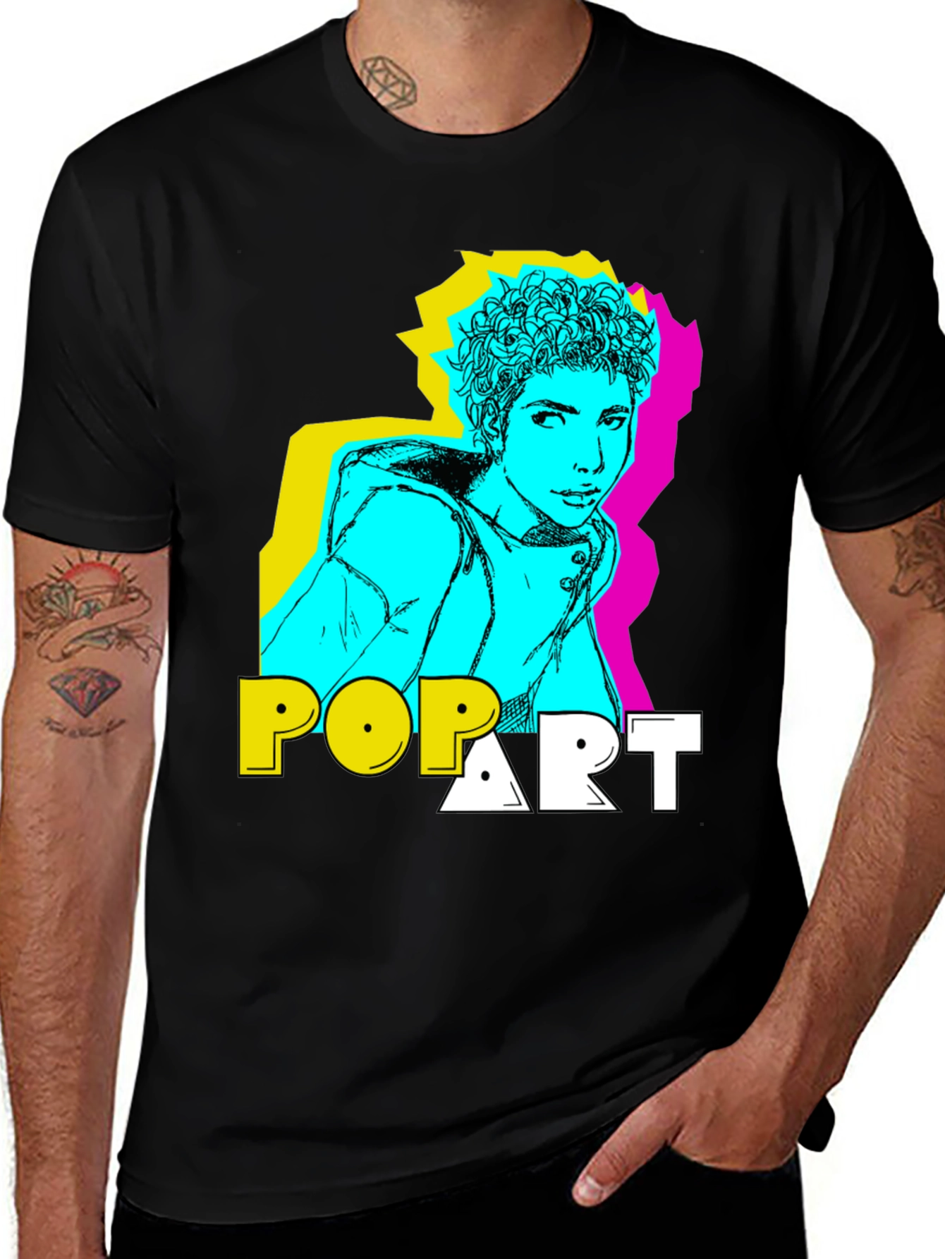 Pop Art Style Graphic T-Shirt