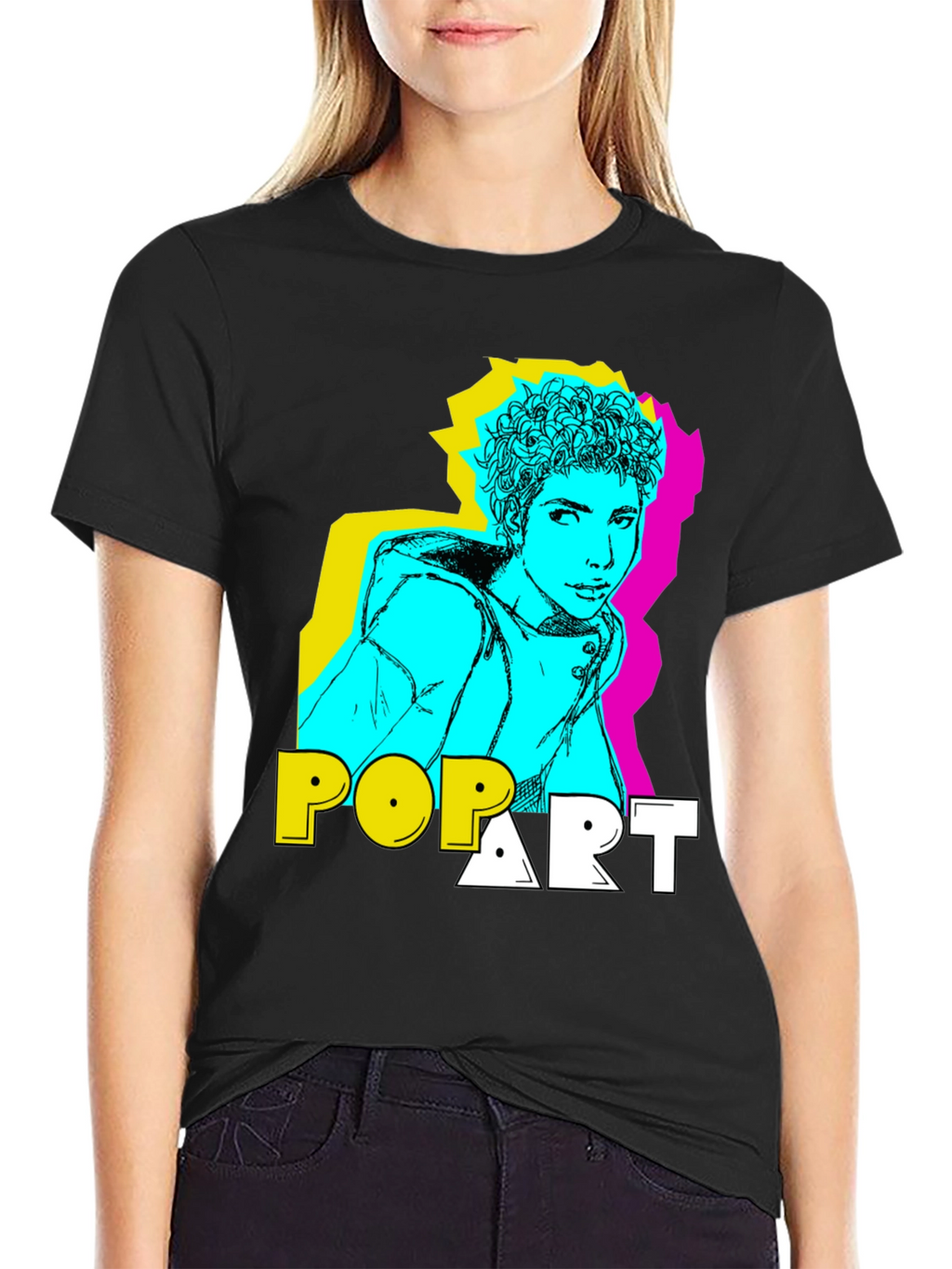 Pop Art Style Graphic T-Shirt