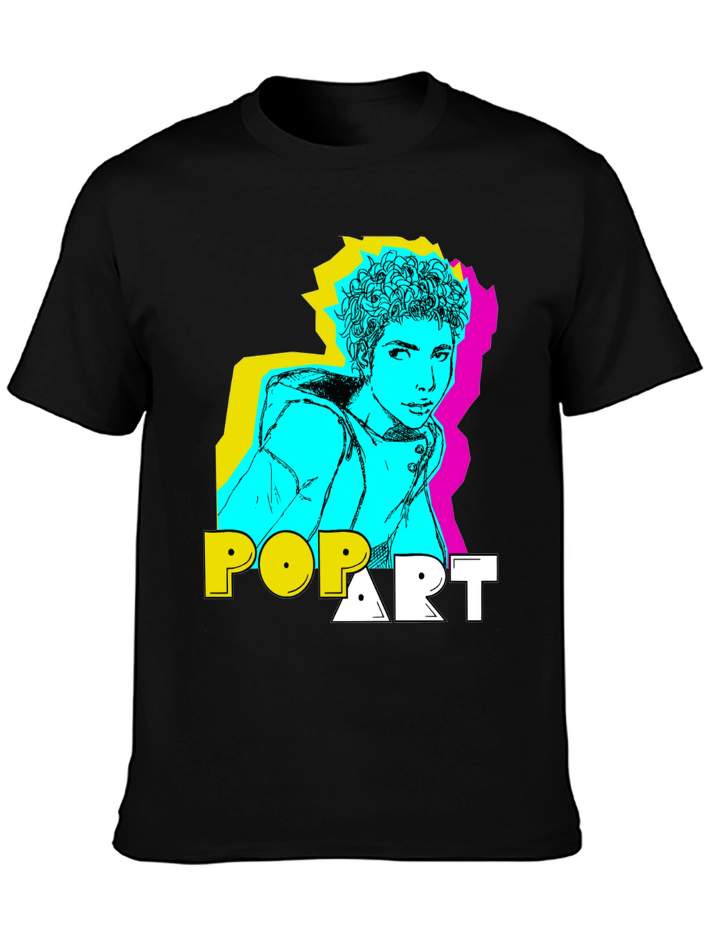 Pop Art Style Graphic T-Shirt