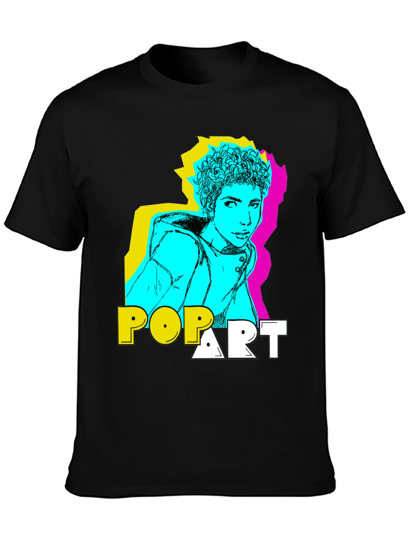 Pop Art Style Graphic T-Shirt