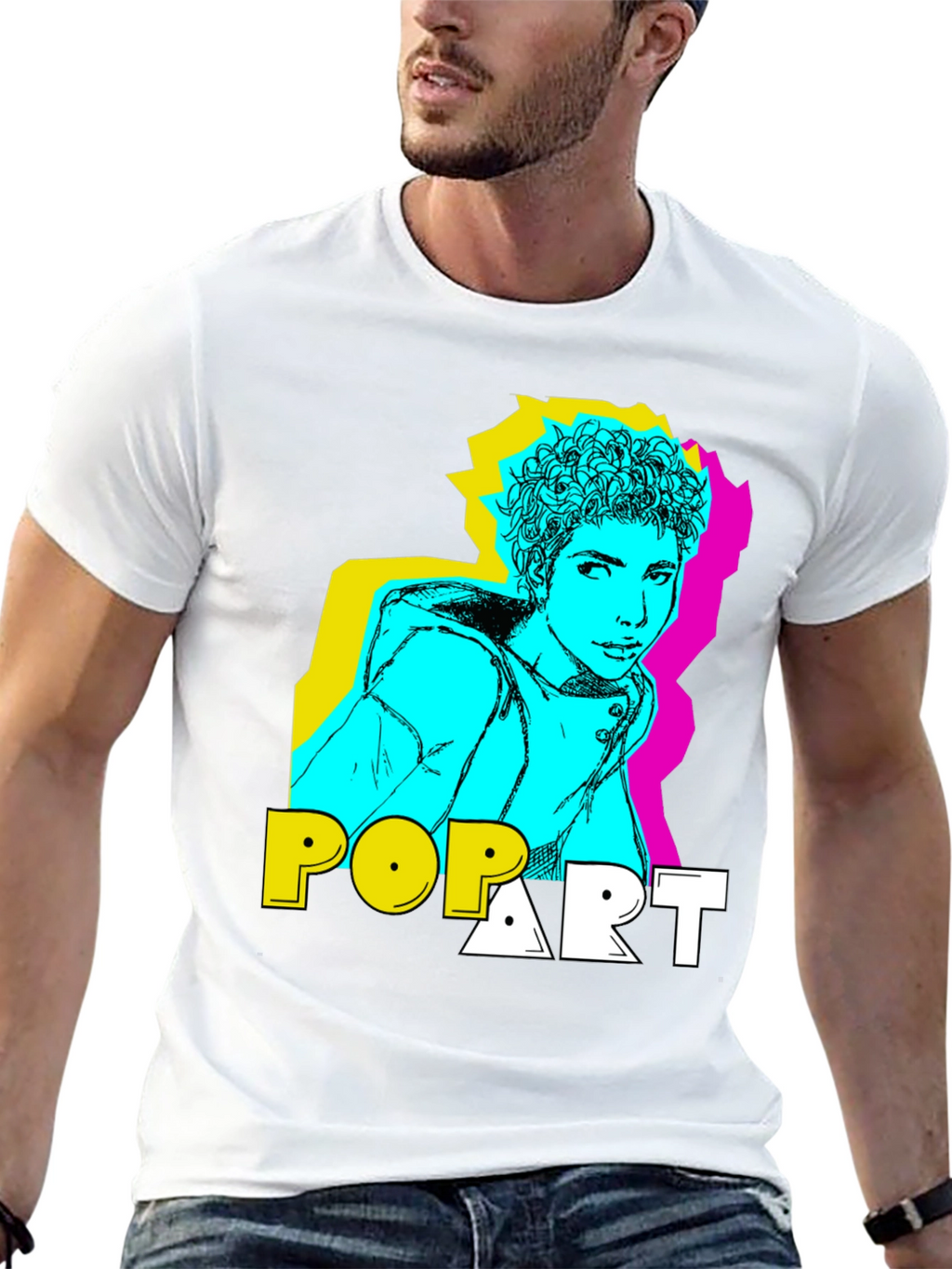 Pop Art Style Graphic T-Shirt