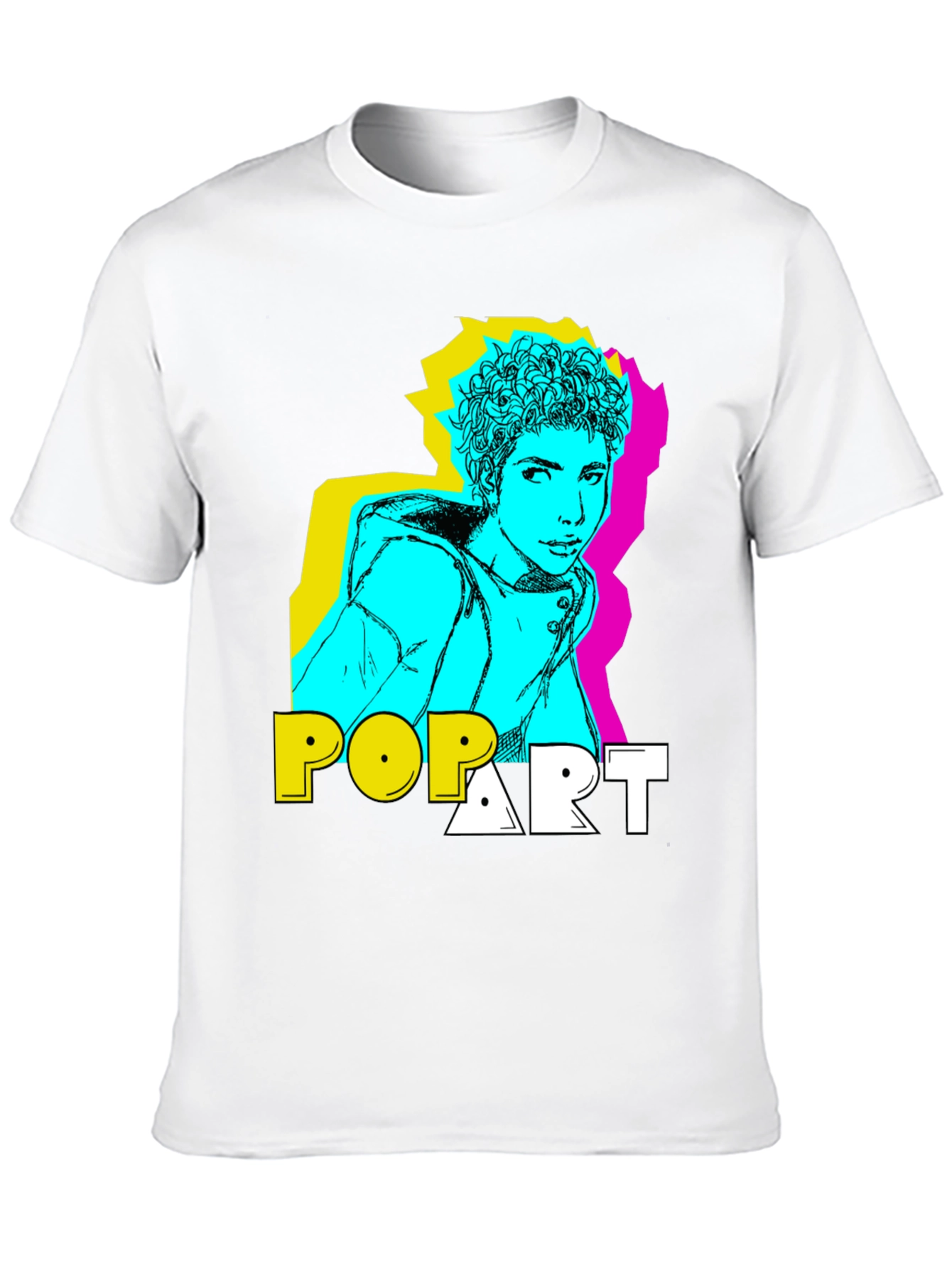 Pop Art Style Graphic T-Shirt