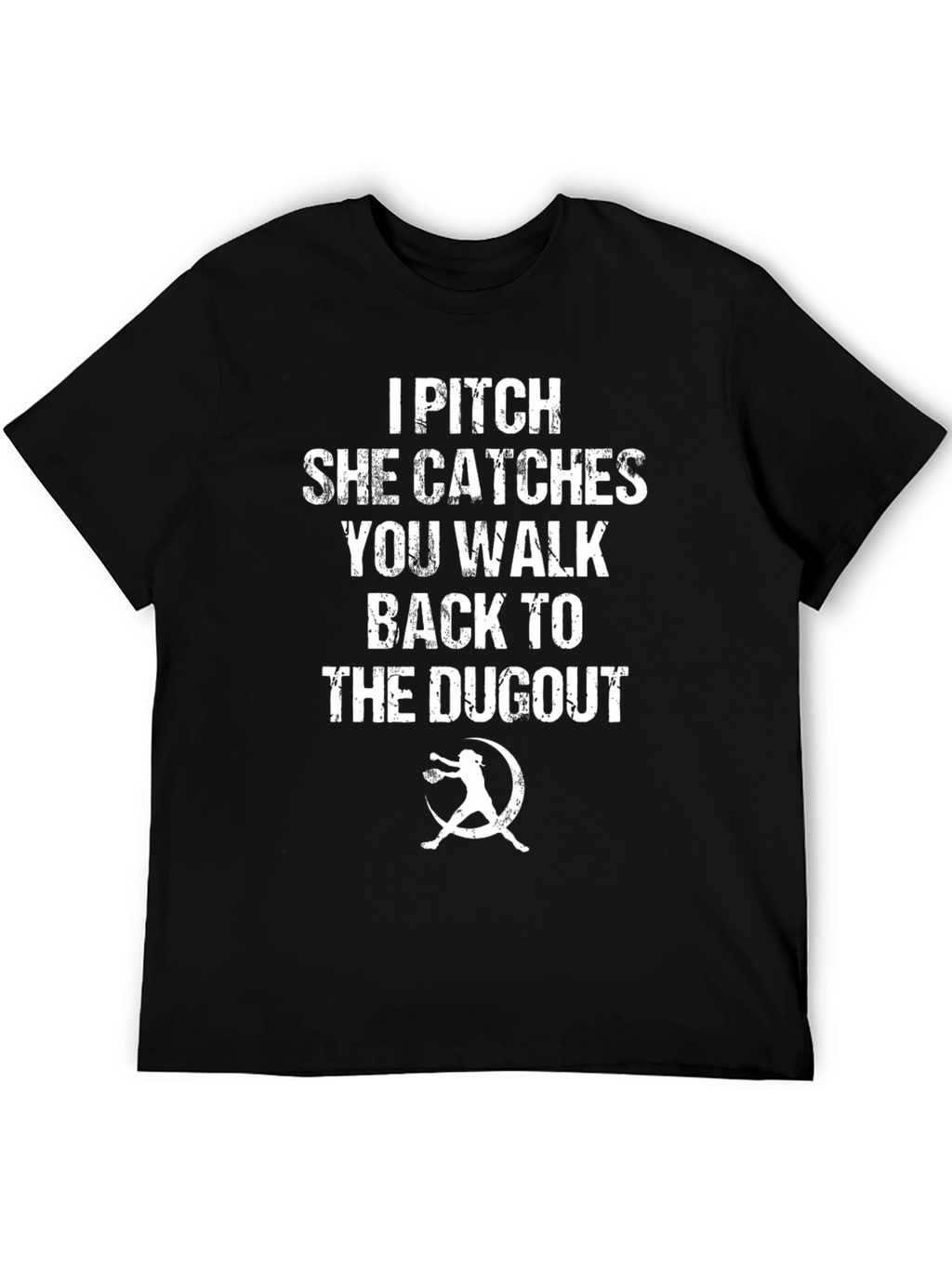 I Pitch She Catches T-Shirt - Funny Softball Tee