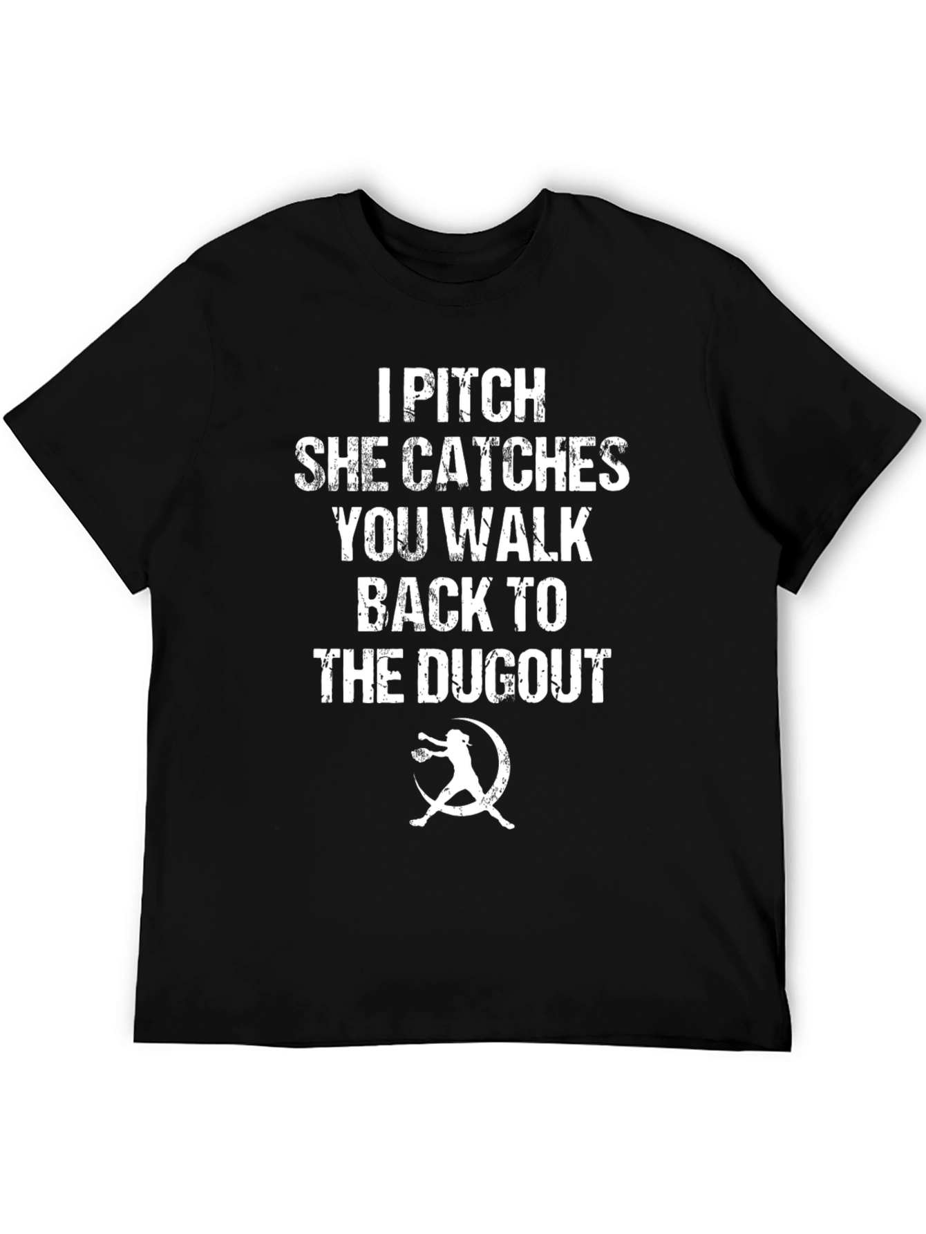 I Pitch She Catches T-Shirt - Funny Softball Tee