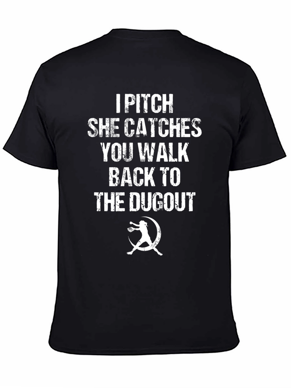 I Pitch She Catches T-Shirt - Funny Softball Tee
