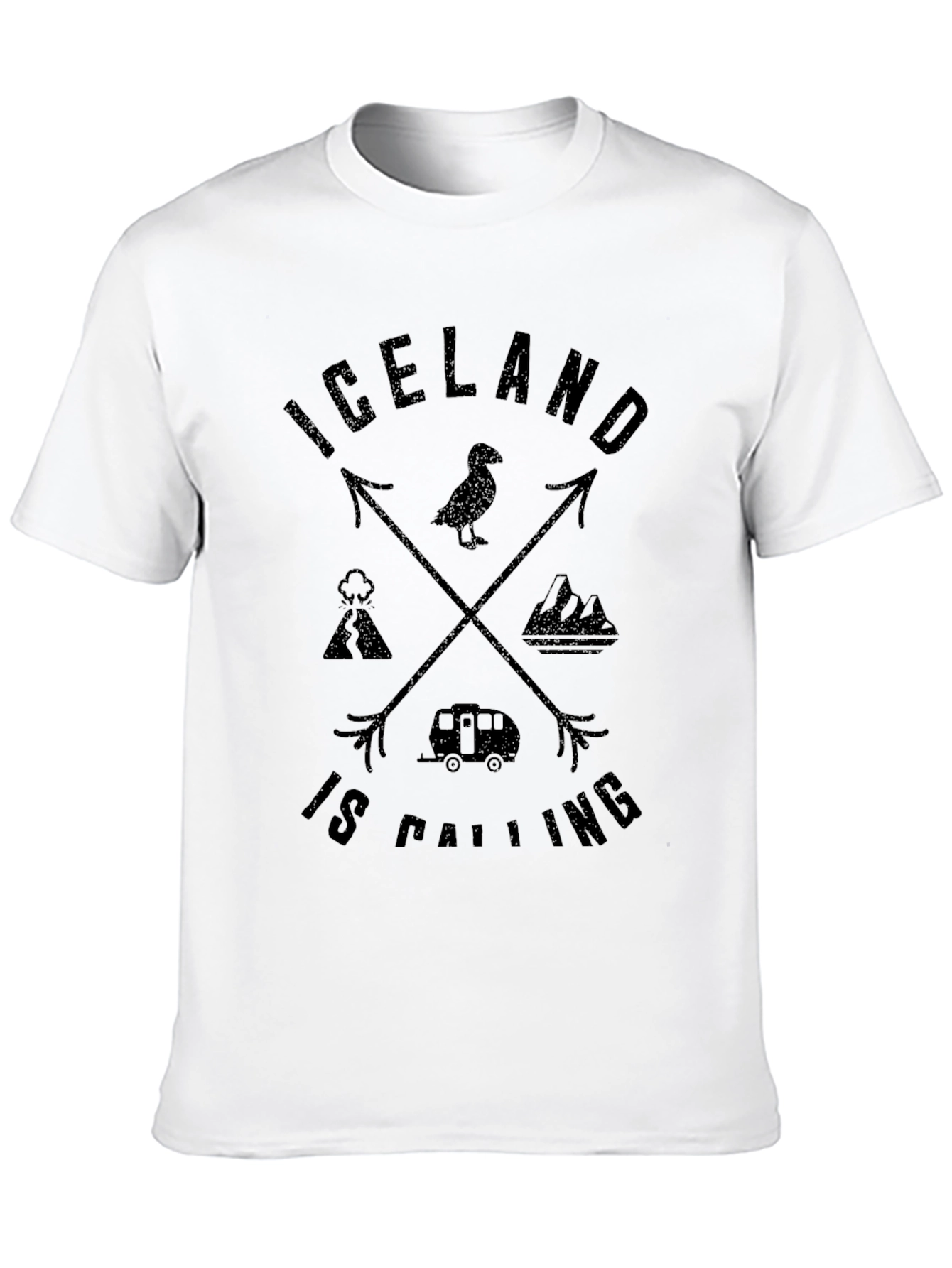 Iceland Calling Mens Graphic T-Shirt