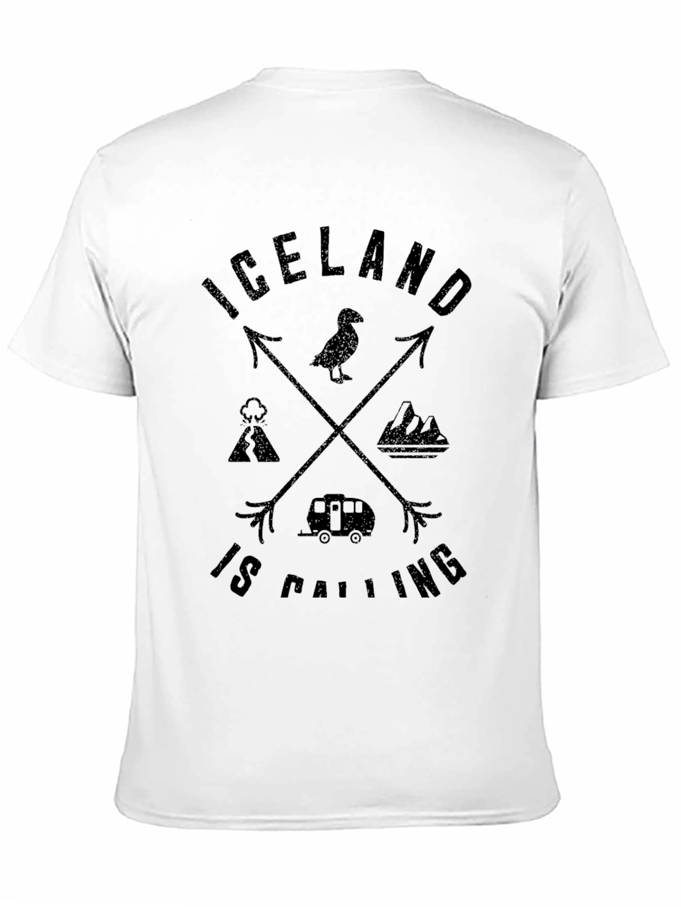 Iceland Calling Mens Graphic T-Shirt