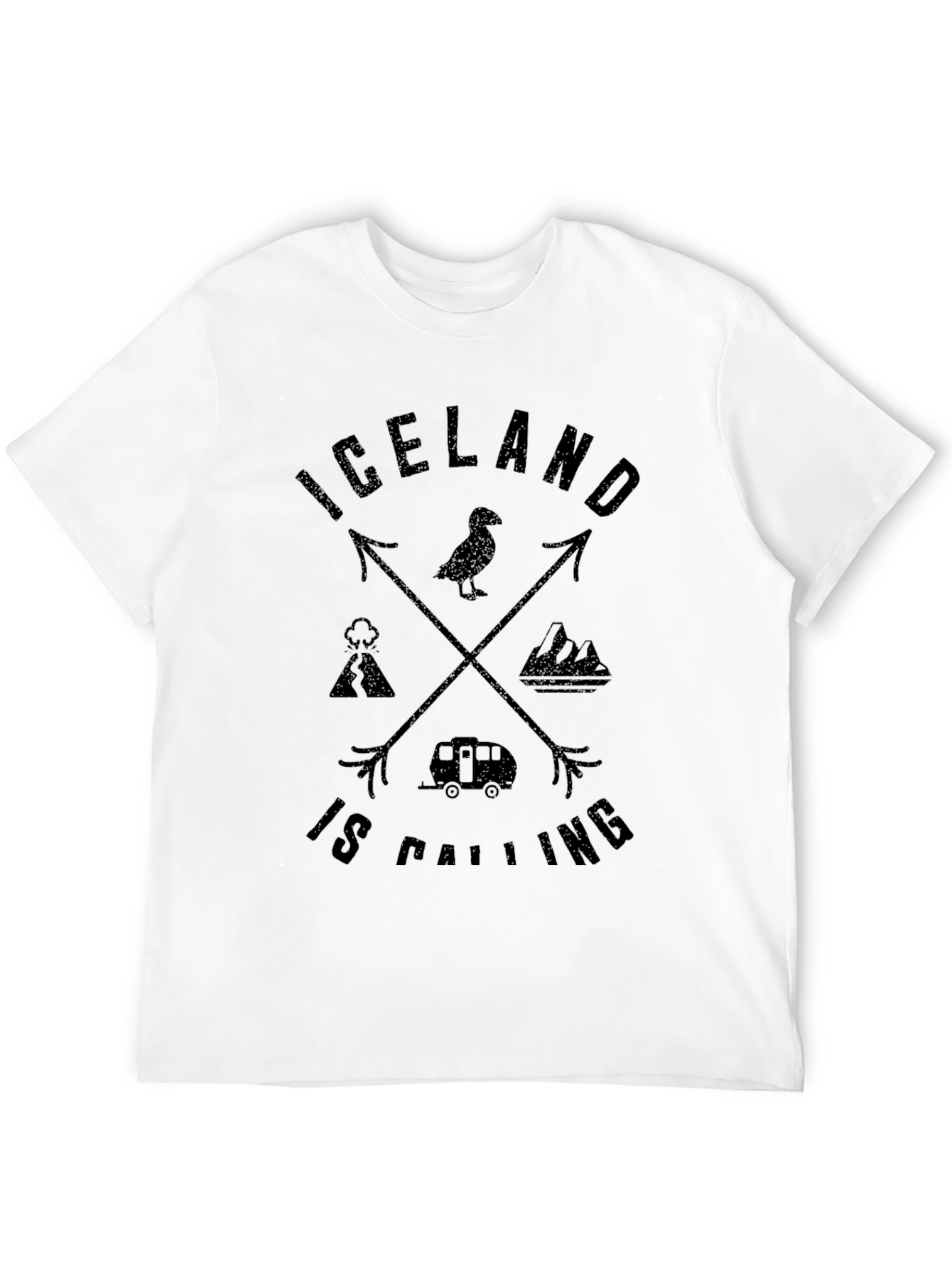 Iceland Calling Mens Graphic T-Shirt