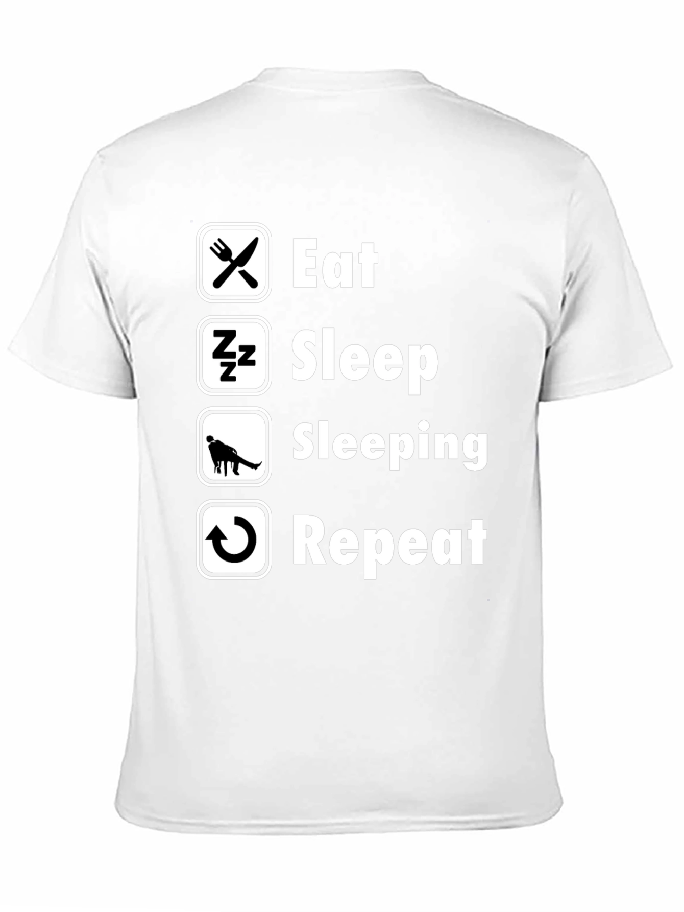 Eat Sleep Sleeping Repeat Black T-Shirt