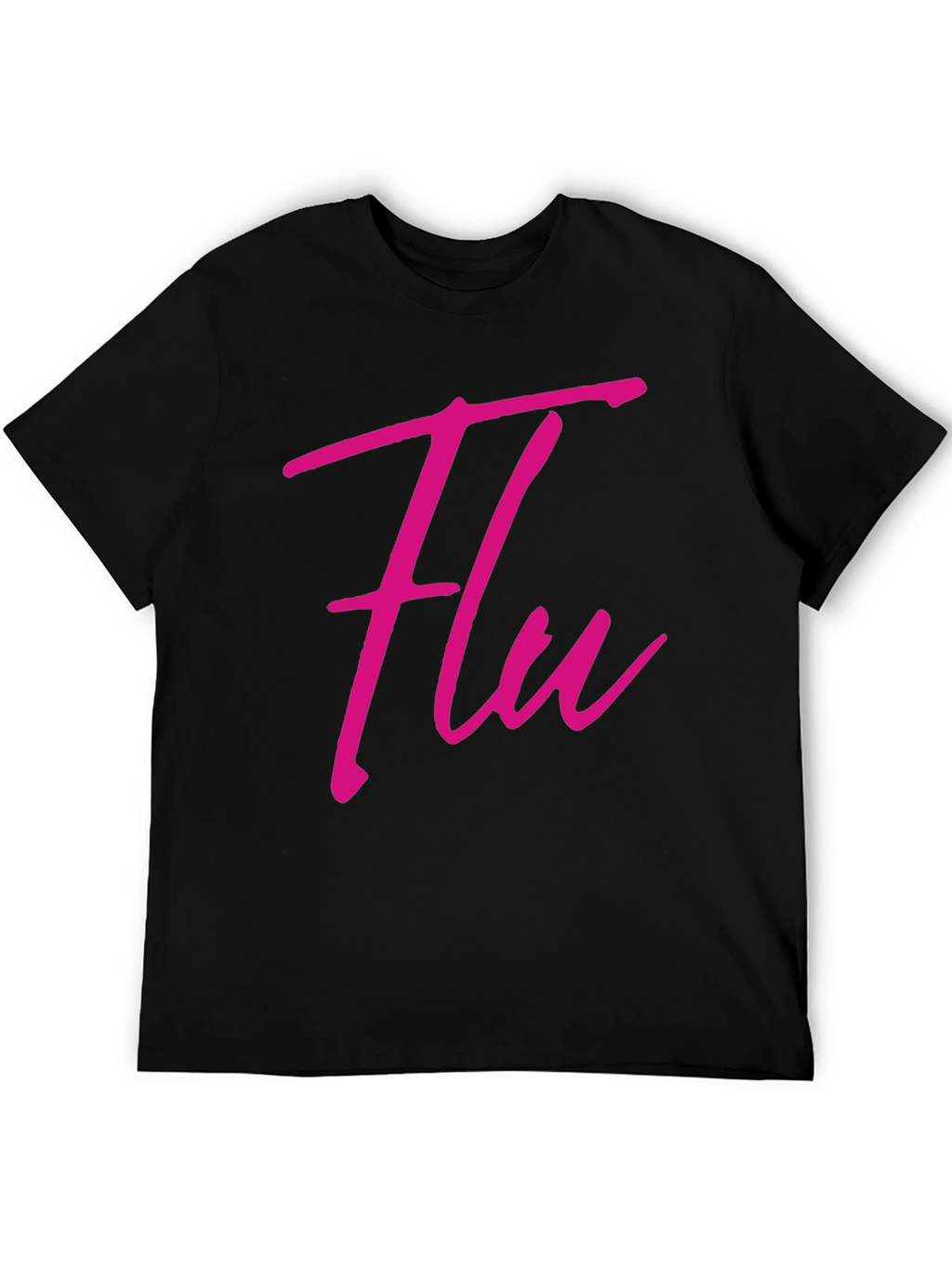 Flu Graphic Tee - Trendy Casual Black T-Shirt