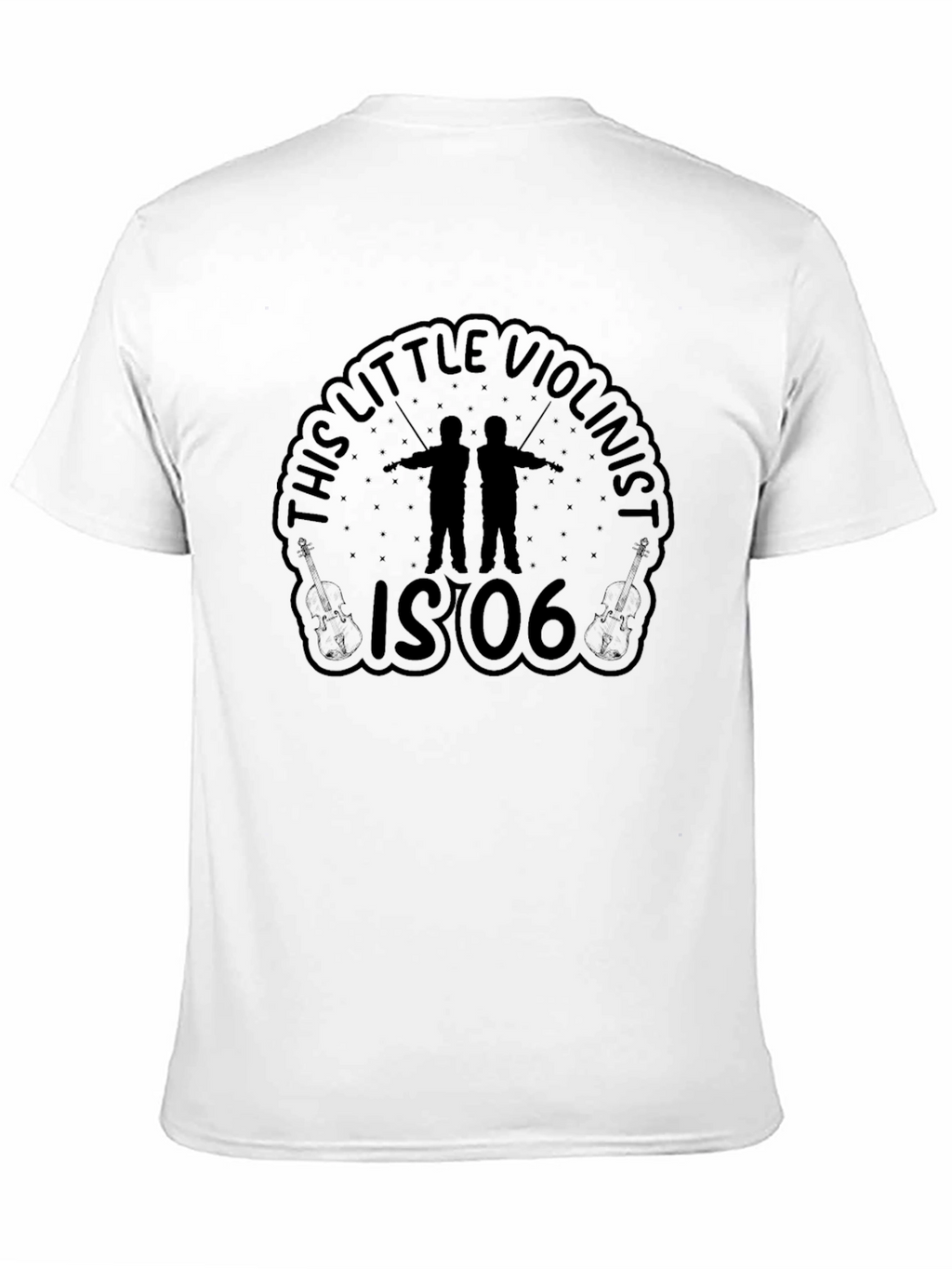 Little Violinist Black Graphic Tee