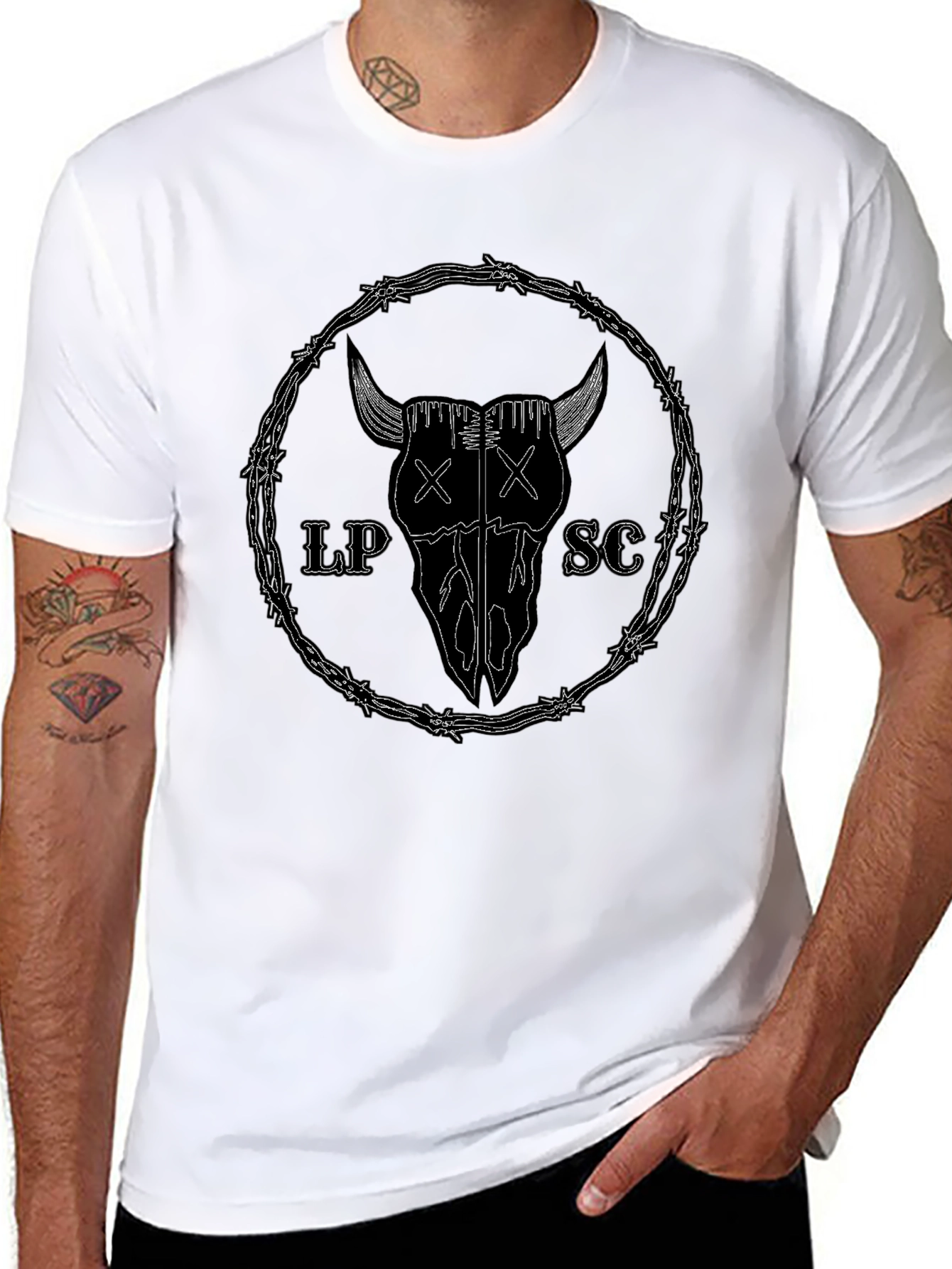 Black Bull Skull Graphic Tee - LP SC