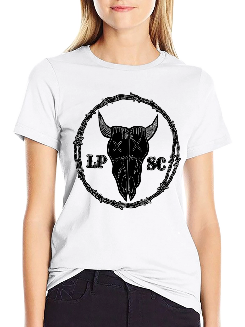 Black Bull Skull Graphic Tee - LP SC