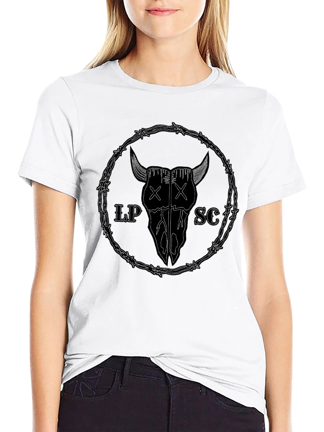 Black Bull Skull Graphic Tee - LP SC