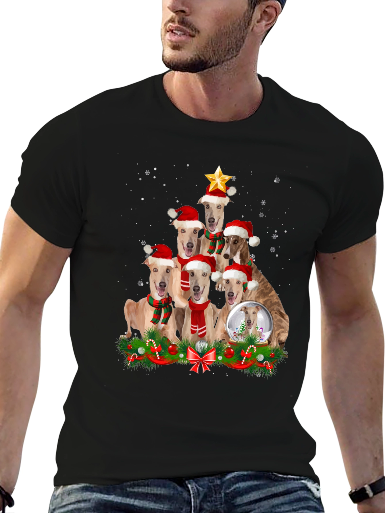 Christmas Dog T-Shirt Holiday Pet Lovers Tee