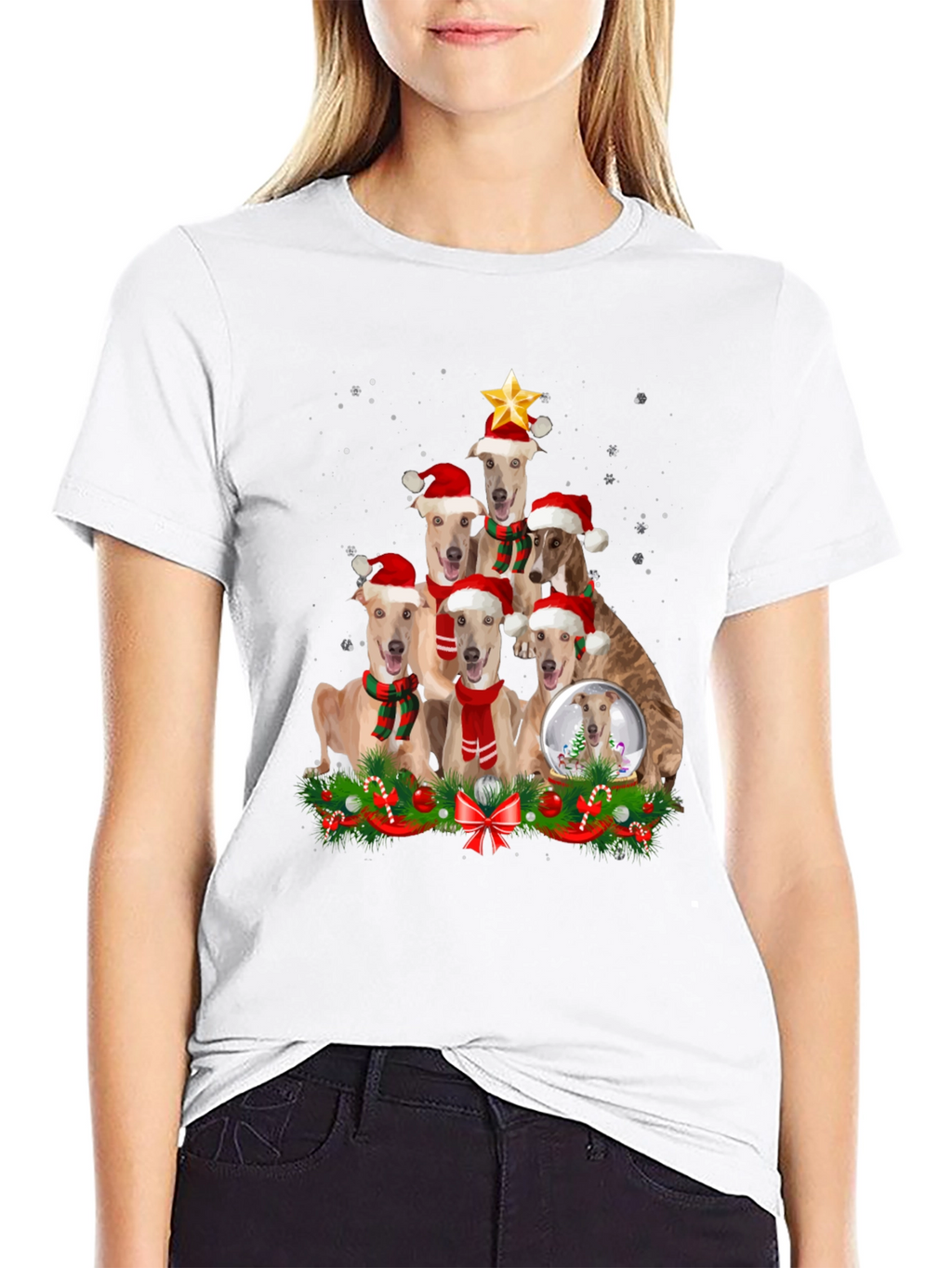 Christmas Dog T-Shirt Holiday Pet Lovers Tee