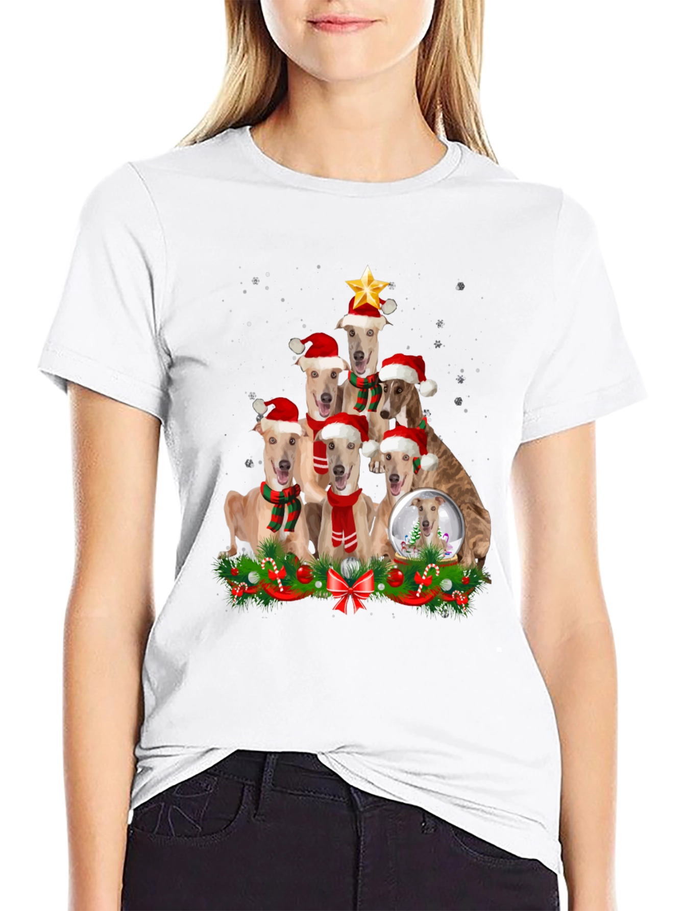 Christmas Dog T-Shirt Holiday Pet Lovers Tee