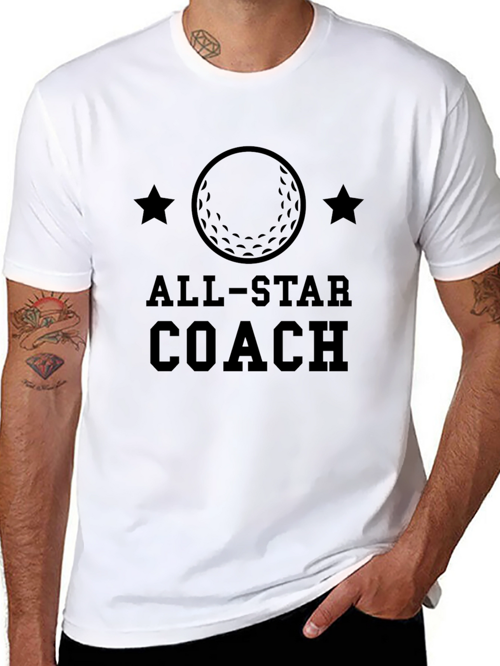 All-Star Coach Golf T-Shirt - Black
