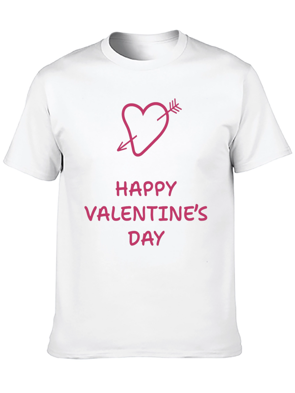 Happy Valentines Day Arrow Heart Graphic Tee