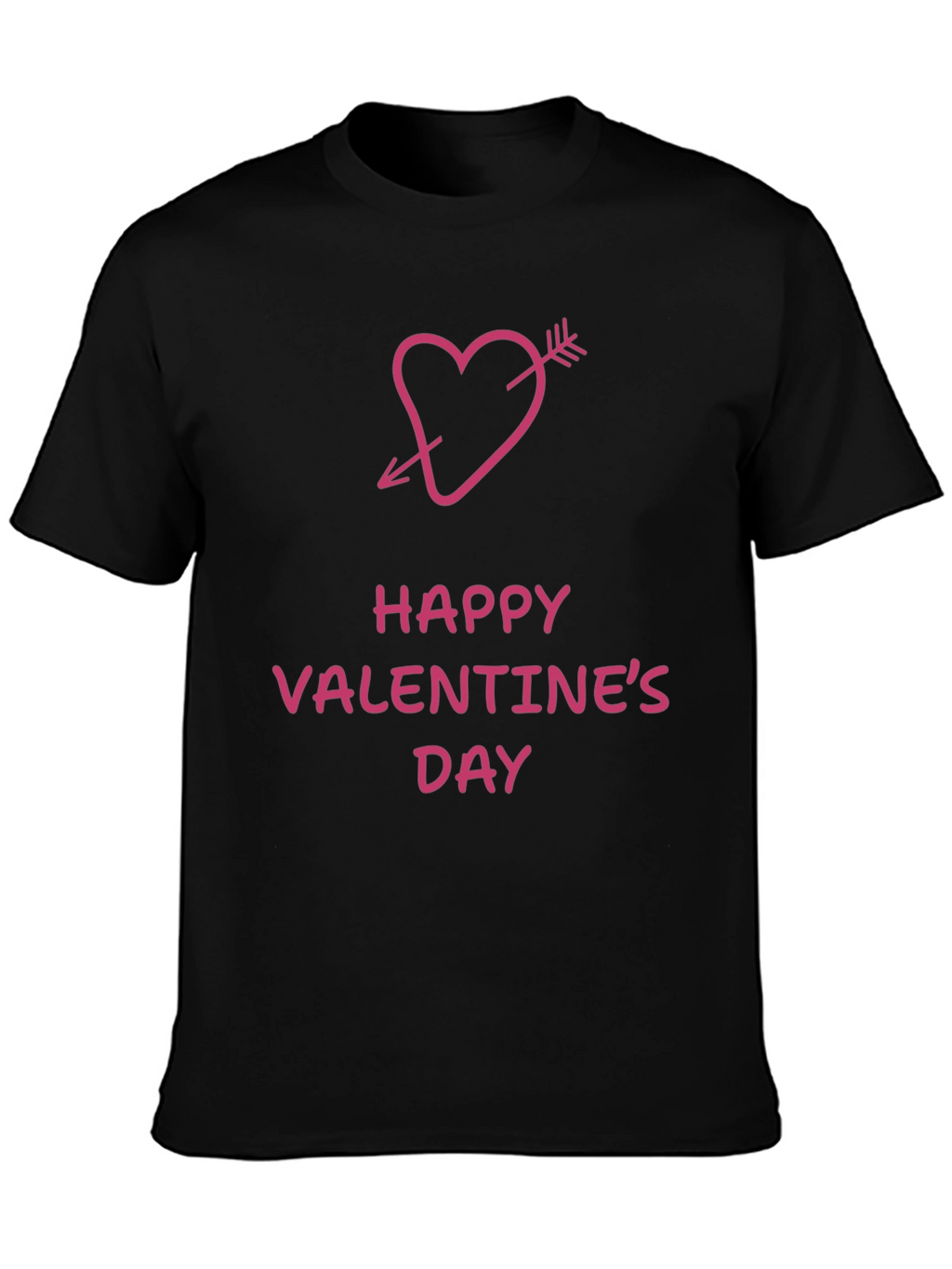 Happy Valentines Day Arrow Heart Graphic Tee